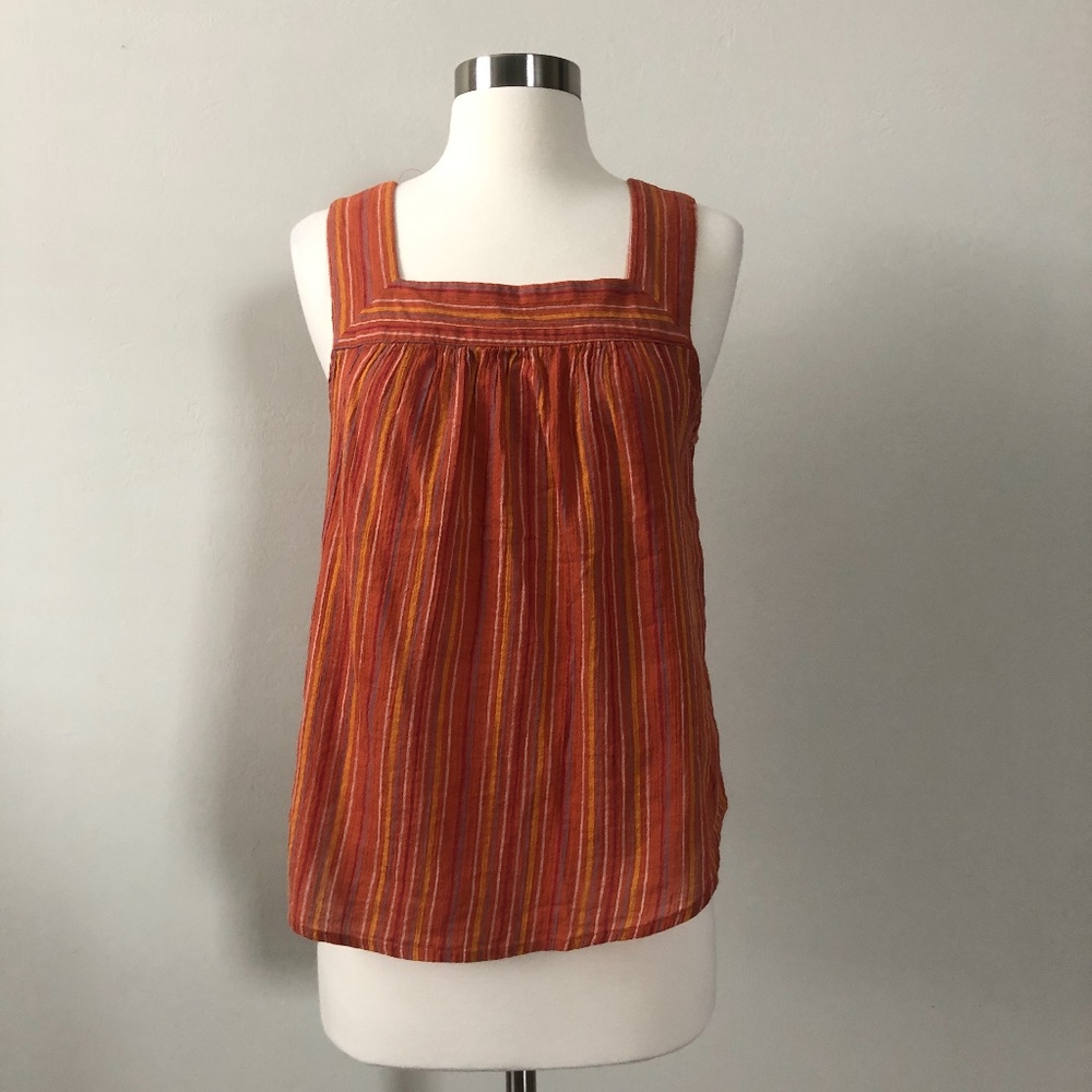 Universal Thread Cropped Striped Boho Tank Top, M